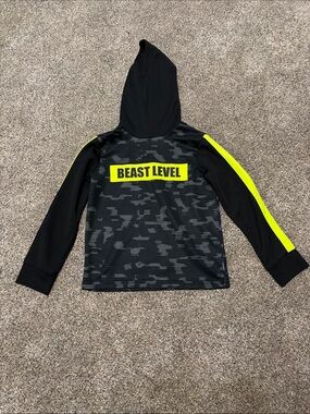Spalding Black & Neon Yellow 'BEAST LEVEL' Kids Hoodie